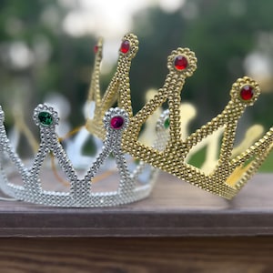 König oder Königin Gold oder Silber Schmuck Kunststoff Krone Herzstück 10 Zoll