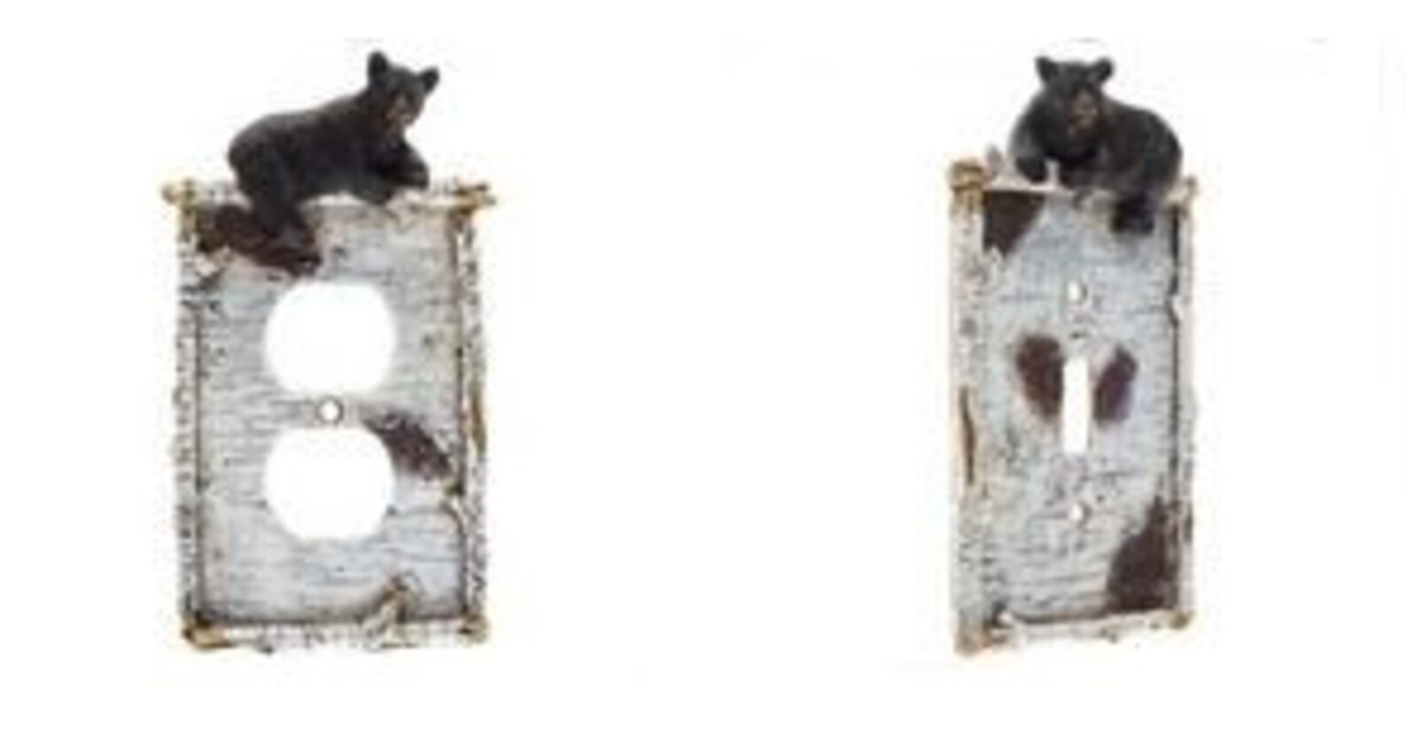Black Bear Outlet or Light Switch Cover Plate Decoration for Etsy