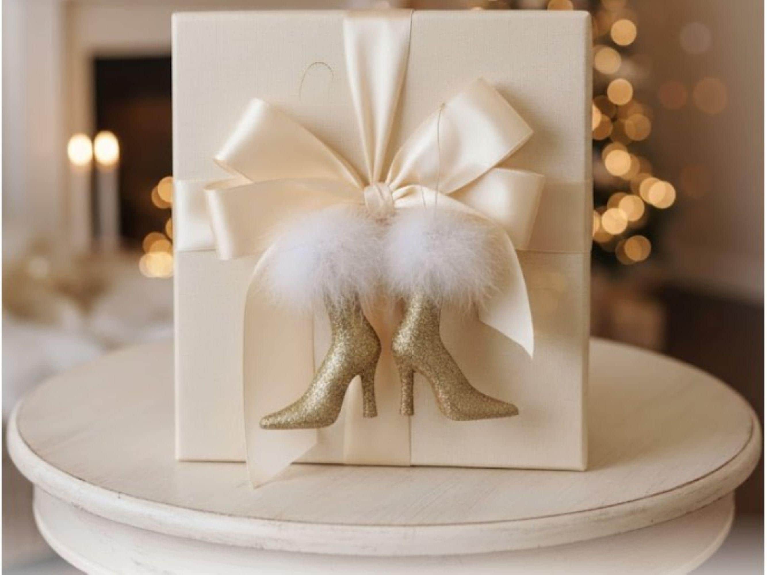 Glitter High Heel Shoe Ornament Christmas Tree Decoration Accent ...