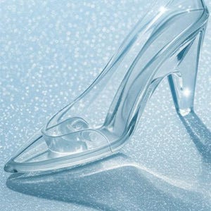 2 Cinderella Slipper Large Clear Plastic Slipper “Princess&quot; Shoe Cake Topper Party Favors Engagement Party Cinderella Slipper 1 pair