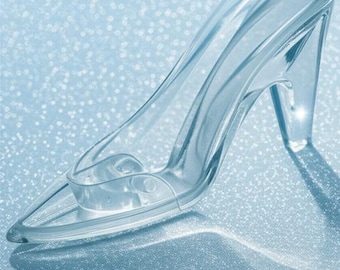 2 Cinderella Slipper Large Clear Plastic Slipper “Princess&quot; Shoe Cake Topper Party Favors Engagement Party Cinderella Slipper 1 pair
