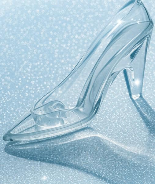 2 Cinderella Slipper Large Clear Plastic Slipper “Princess" Shoe Cake Topper Party Favors Engagement Party Cinderella Slipper 1 pair