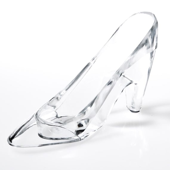 24 Clear Cinderella Glass Slippers Cake Topper Wedding Decoration 