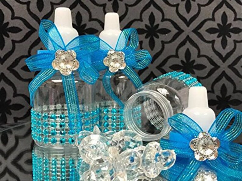 Baby Shower Favor Bottles Predecorated With Bling Etsy