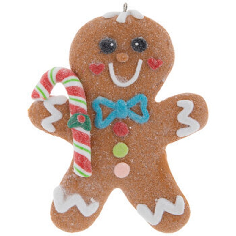 Glitter Gingerbread Girl and Boy Christmas Tree Ornament Gift