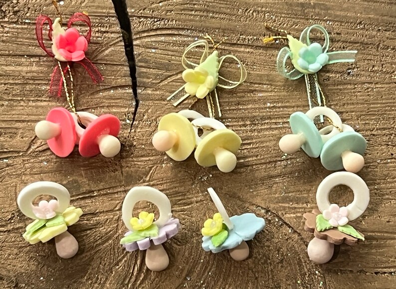 Porcelain Pacifiers 6 Baby Shower Cold Porcelain Mini Baby Pacifier Favor, Baby Girl, Boy ...