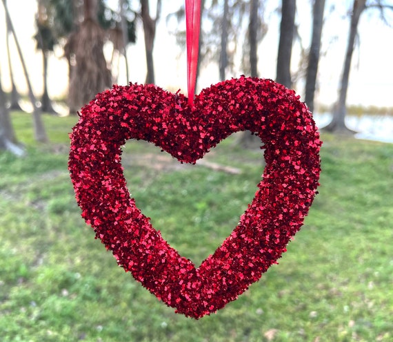 Christmas Gift & Decor 2023 - Transparent Acrylic Sequin Christmas Ornament  - Heart Shape