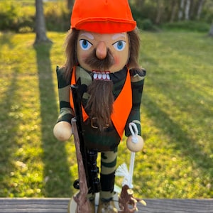 15&quot; Deer Hunter Nutcracker, 15&quot; Christmas Novelty Home Decoration Gift