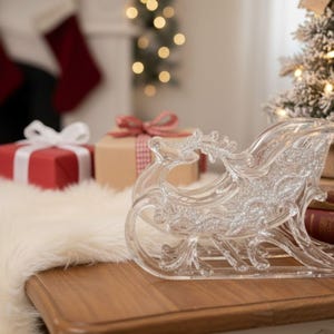 Christmas ornament Acrylic Sled Tree Trimming Decoration Home Decor
