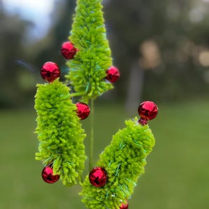 Przędza w sprayu choinkowym Lime/Czerwony 28" Boże Narodzenie Ozdoba choinkowa DIY Aranżacja