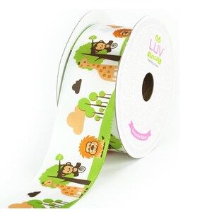 Animals And Dots Grosgrain Ribbon - 5/8" Craft Diy Projects Supplies 5 Yards