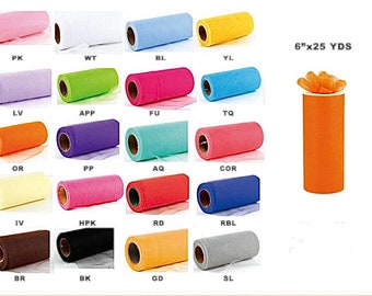Fin de la vente 25 mètres de tulle, tulle de 6 pouces de large