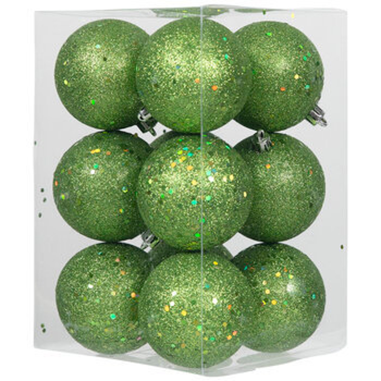 12 Glitter Ball Ornaments Christmas Ornaments Etsy