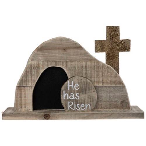 He Has Risen Wood Tomb Easter Spring Home Decoration 8 Inch Etsy
