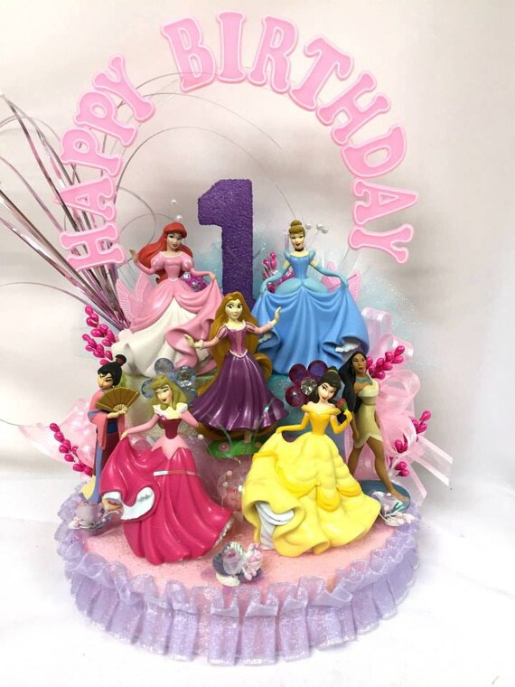 Disney Princess Birthday Cake Topper Or Centerpiece For Etsy