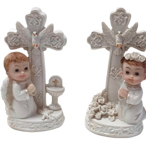 Religious Boy or Girl Communion,  Christening,  Baptism,  Bautizo Figurine Cake Topper Gift