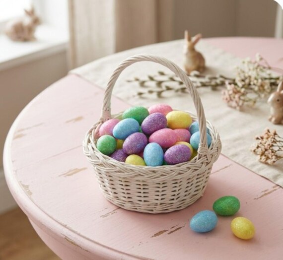 25 pastel Mini Glitter Eier Eier Ostern Dekoration Ostern Dekoration