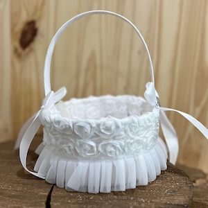 Flower Girl Basket White Choose Style