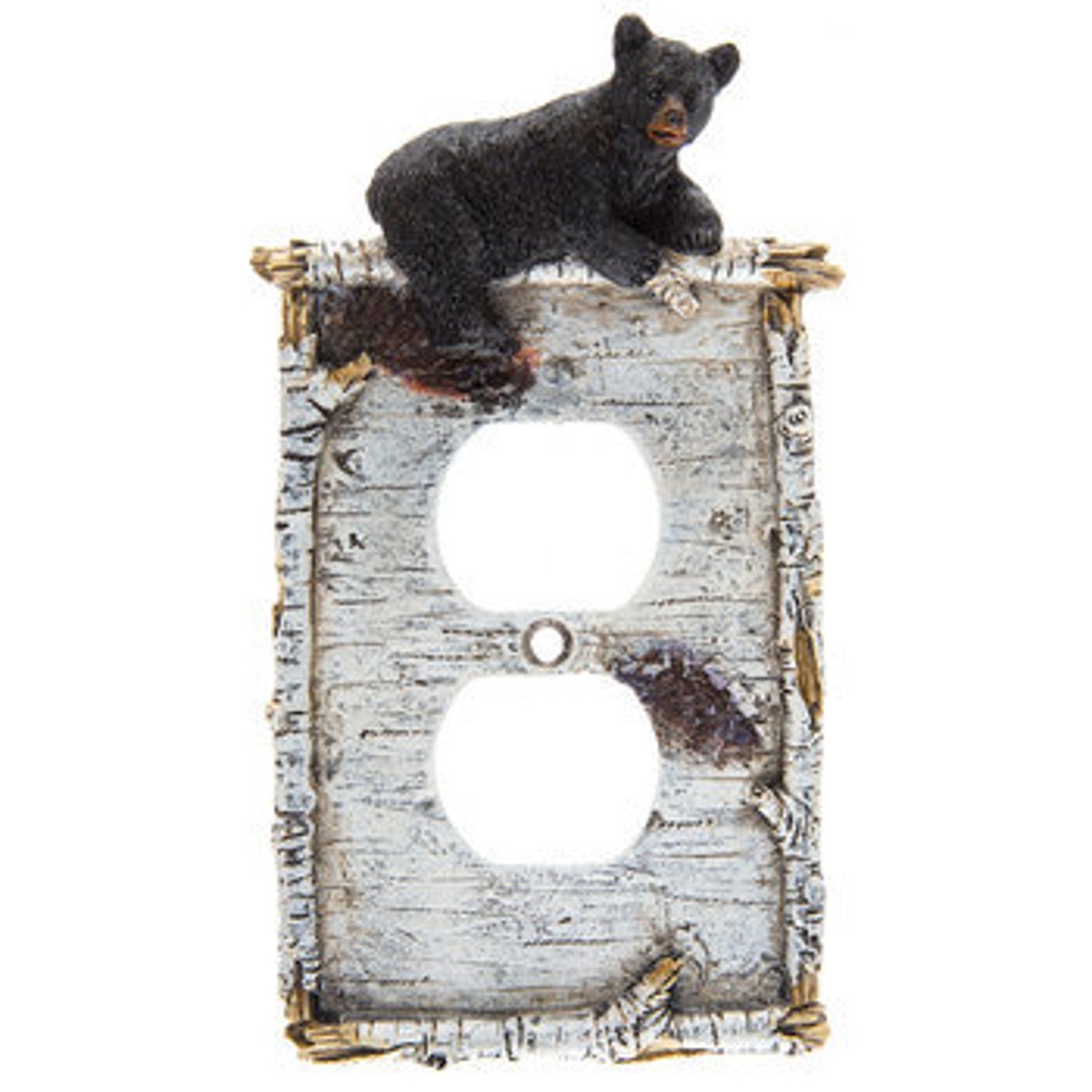 Black Bear Outlet or Light Switch Cover Plate Decoration for Etsy