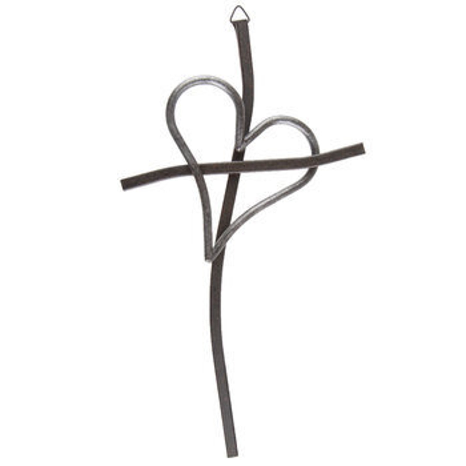Metal Heart Cross Wall Hanging Cross Spiritual Hanging Etsy
