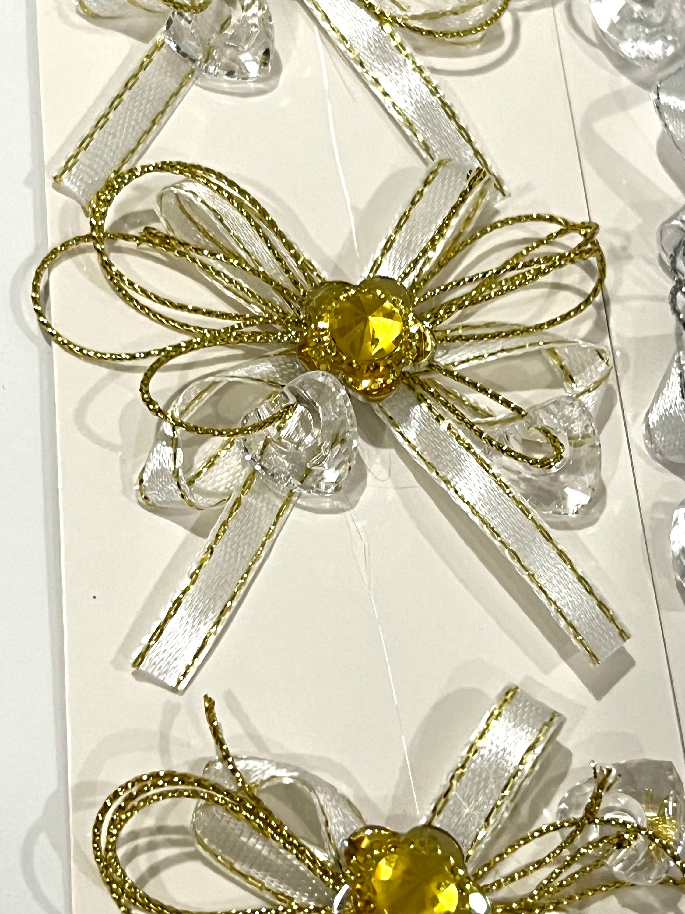 Favor Ties Prepared Ribbon With Flower Pre Done Decoration for ...