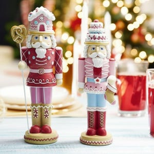2 pc Set Sweets Nutcracker Figurines Christmas Decorations Holiday Gift