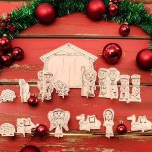 Nativity Scene Wood Craft Kit | DIY Christmas Holiday Project for Kids & Adults