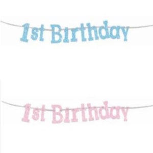 7.9 ft  First Birthday Pink or Blue Girl or Boy Diamond Banner Party Supplies Decoration.