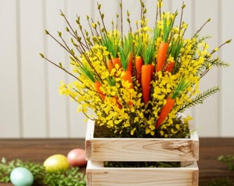 Waipfaru Cesto Di Fiori Artificiali Da Appendere – Composizione Autunnale Con Fiori Arancioni E Gialli, Resistente UV Per Esterno (34,8x34,8x52,1 Cm) - 2