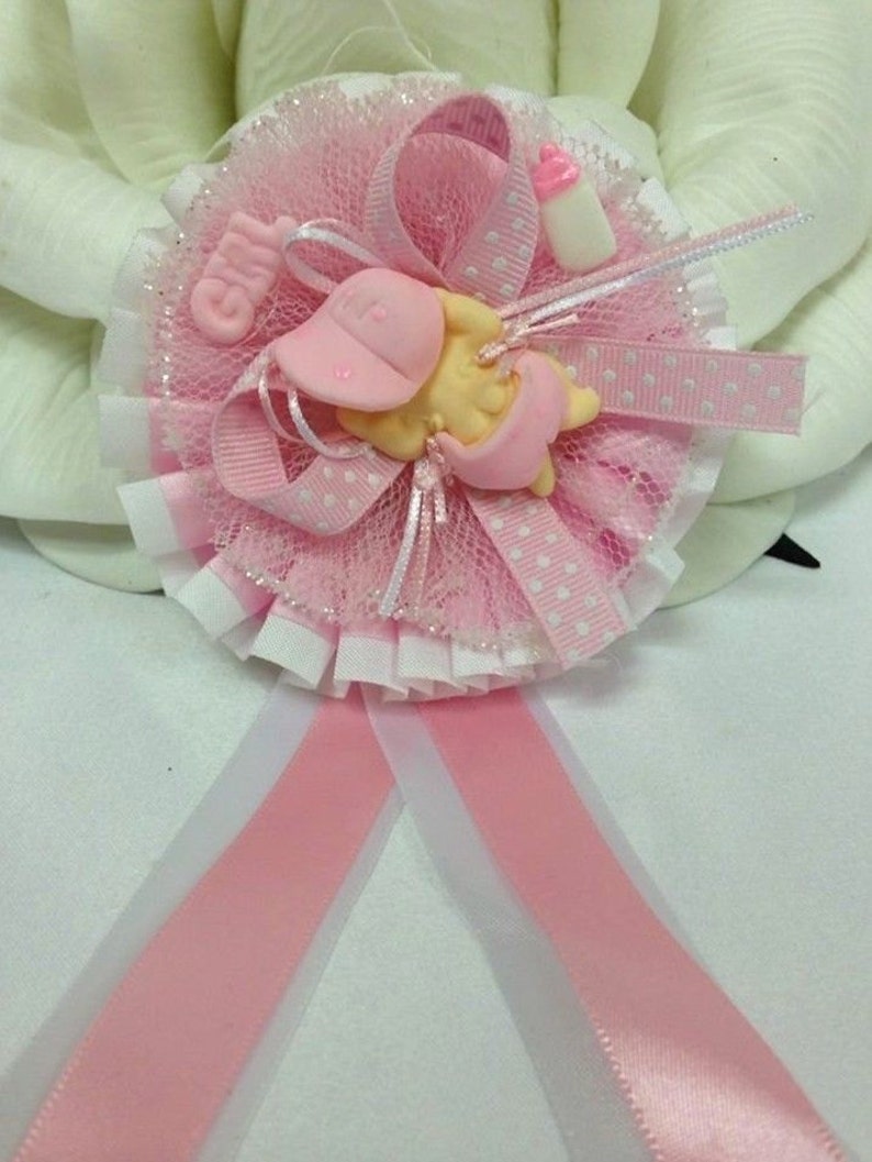 Baby Shower Badge Girl or Boy Mommy to Be and Daddy to Be Keepsake