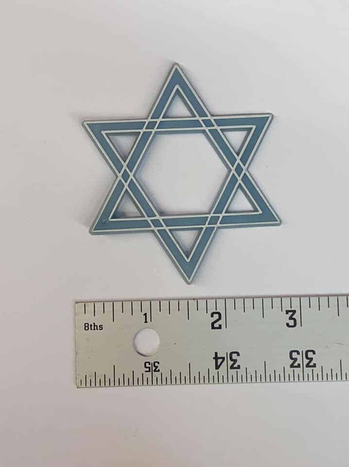 Blue Plastic Star Of David Cake And Cupcake Holiday Decoration Etsy