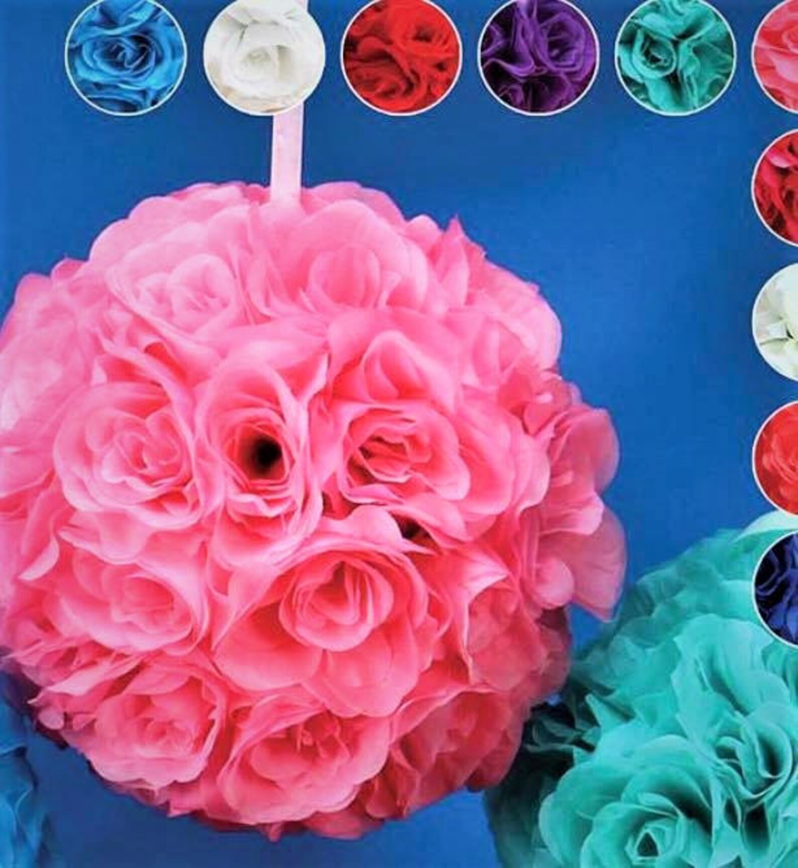 Onlinepartycenter Collection 10 Flower Rose Kissing Ball Etsy