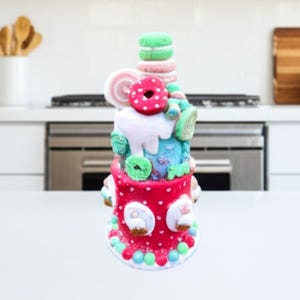 7.5" Claydough Candy Layered Cake Decoration Christmas Party