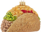 Glass Taco Christmas Fiesta Ornament Chirstmas Tree Decoration or Gift for the Taco lover