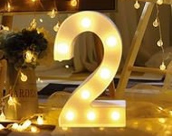 6&quot; light Up Marquee Battery Operated Numbers Birthday light up numbers illuminated | Light letters | Event numbers