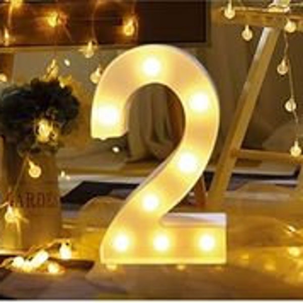 6" light Up Marquee Battery Operated Numbers Birthday light up numbers illuminated | Light letters | Event numbers