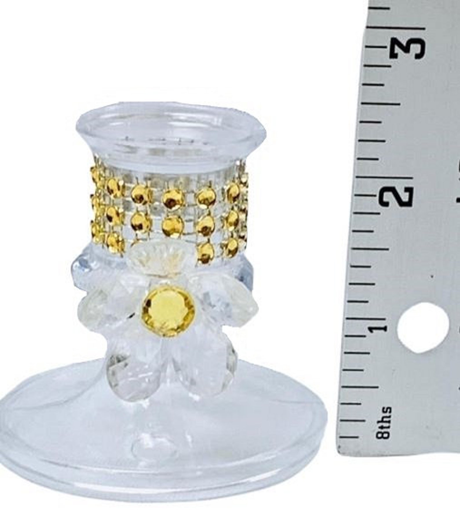 Plastic Candle Holder Cake Favors with Silver Rhinestones 16 Etsy