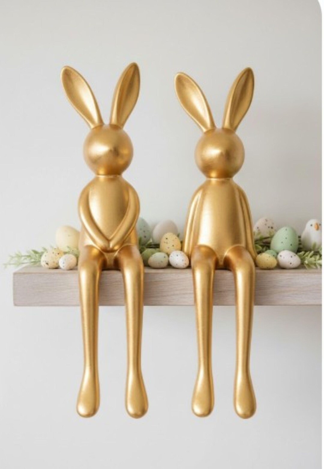 Modern Luxe Rabbit Shelf Sitter – Hand-finished in Alabaster White or ...