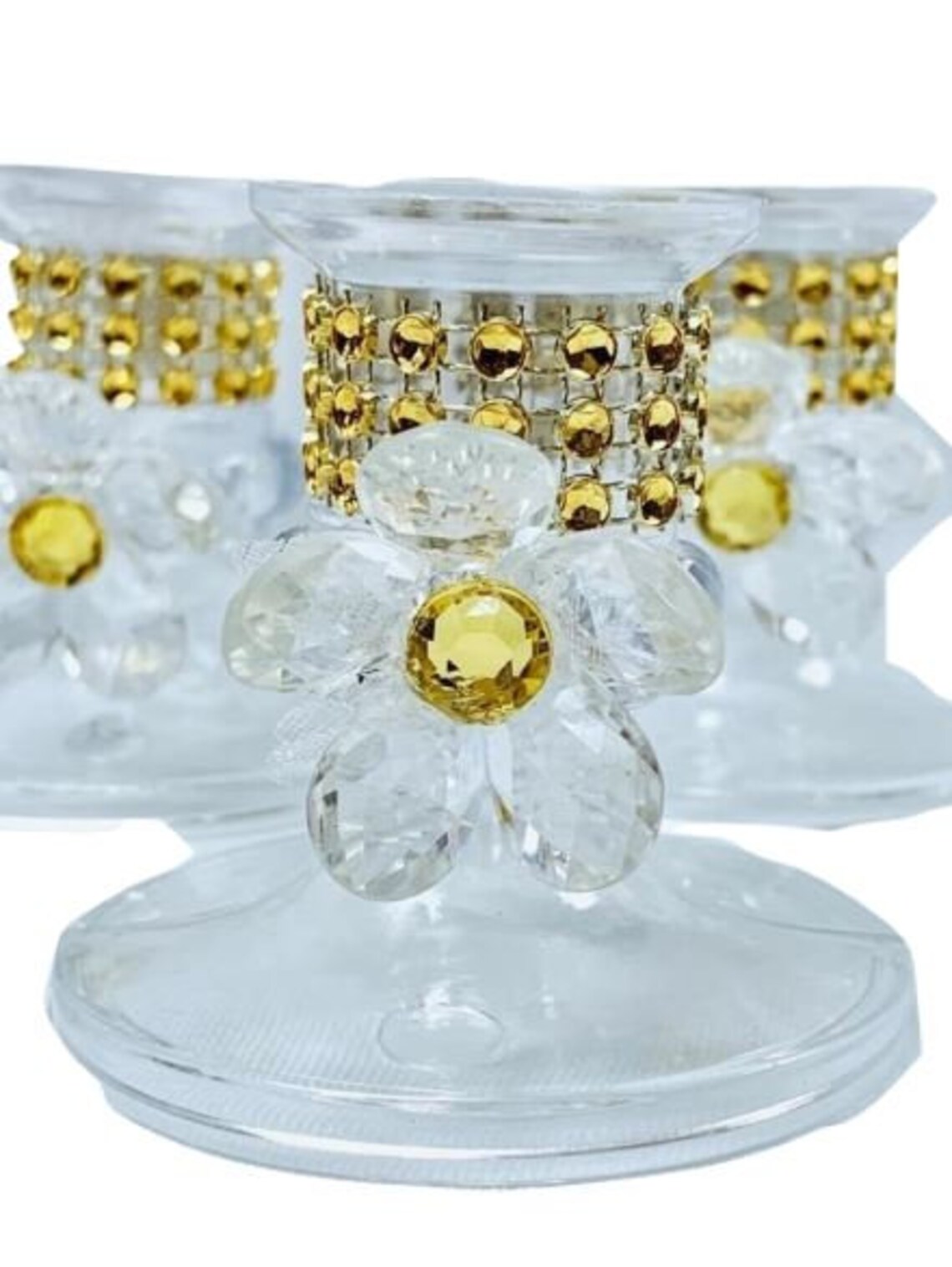 Plastic Candle Holder Cake Favors with Silver Rhinestones 16 Etsy