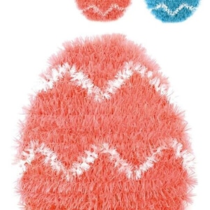 Chevron Pattern Tinsel Easter Egg Wall Decor Holiday Decoration Choose Color