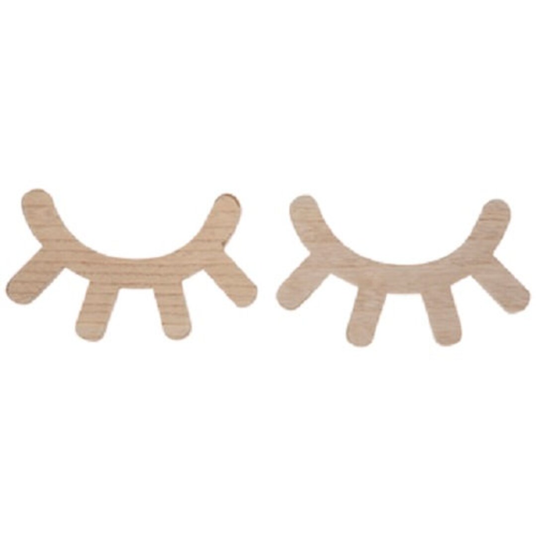 Eyelashes Wood Wall Decor Set Room Decoration Etsy