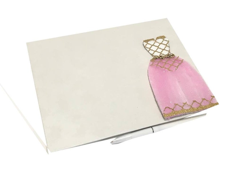 Sweet 16 Bridal Party Princess All Occasion Keepsake Book Choose Style Unique Dress Design Guest Book For Birthday