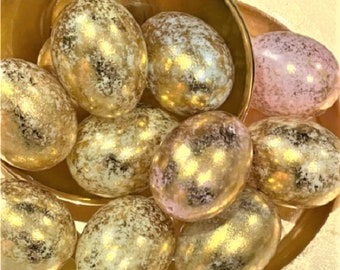 12 Gold Foil Easter Eggs Home Accent Decoration Diy Projects