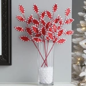 Süßigkeits-Blatt mit Schnee-Glitzer-Spray Stem Weihnachtsbaum-Besatz-Hauskranz-Akzent-Dekoration 78 cm