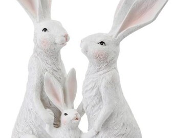 Resin Easter Bunny Figurines | Easter Figurines | Ennas