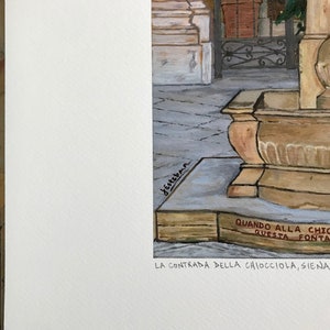 La Contrada della Chiocciola, Siena 18 in. x 24 in. Signed Print image 4