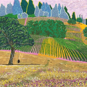 Stoller Family Estate, Willamette Valley, OR - 18 in. x 24 in. Signed Print