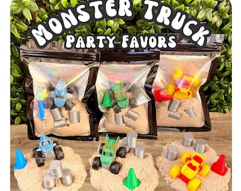 Monster Truck Birthday Party Favors: Prefilled Party Favor Bags for Kids