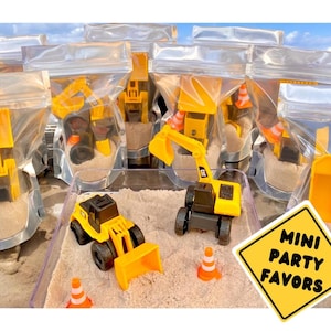Construction Birthday Party Favors, Construction Party, Construction Party Favors, Construction Birthday Decorations, Mini Tractor Favor Bag