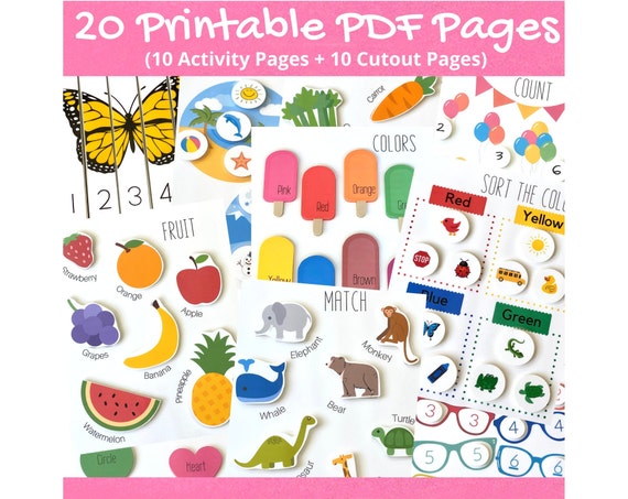 Busy Book, Busy Book Printable, Toddler Busy Book, Learning Book, Activity Book, Learning Binder, Preschool, Homeschool, Digital Download